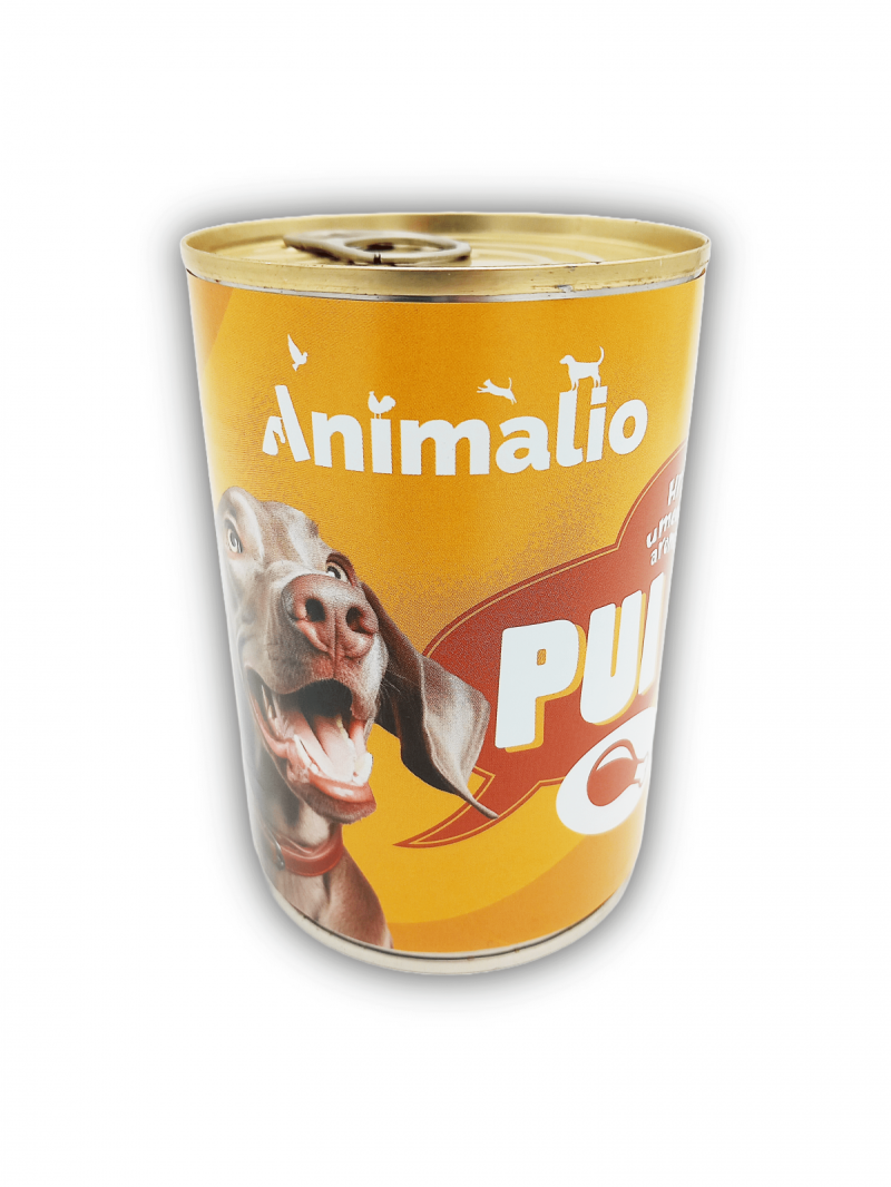 Hrana umeda pentru caini cu pui, Animalio, 24 x 415g / set